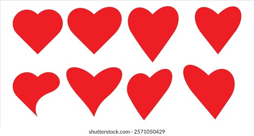 heart in red colour, heart icons, love heart, hart vector, hart icon white background