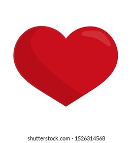 Corazón. Corazón rojo con brillo y sombra