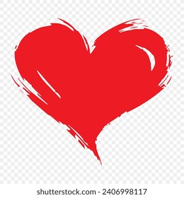Heart red icon silhouette style isolated on the white background. Valentine's Day concept. Ready to apply to your design. Vector illustration.