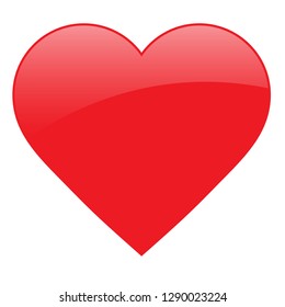 Heart Red Heart Icon Vector Stock Vector (Royalty Free) 1290023224 ...