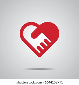 Heart Red Icon Vector , Love Symbol Valentine's Day
