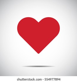 Heart Red Icon Vector , Love Symbol  Valentine's Day