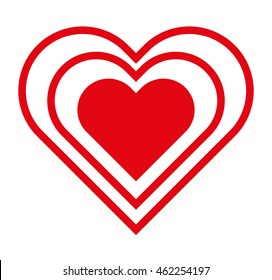 heart red love icon vector illustration design