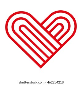 heart red love icon vector illustration design