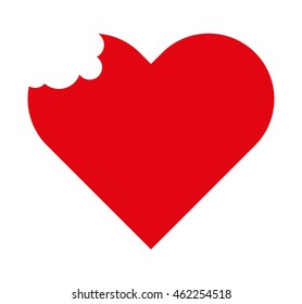 heart red love icon vector illustration design