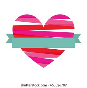 heart red love icon vector illustration design