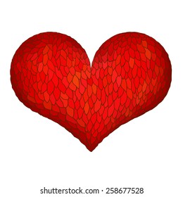 Heart red, mosaic1