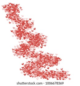 Heart red pattern which consists of isolated elements. Modern style with beautiful elements in heart red pattern. Can be used as print, wallpaper, cards, valentine cards, logo, background and etc.