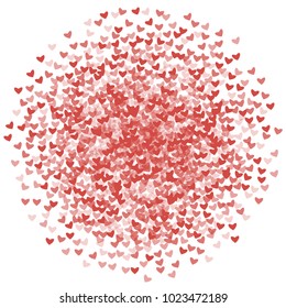 Heart red pattern which consists of isolated elements. Modern style with beautiful elements in heart red pattern. Can be used as print, wallpaper, cards, valentine cards, logo, background and etc.