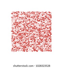 Heart red pattern which consists of isolated elements. Modern style with beautiful elements in heart red pattern. Can be used as print, wallpaper, cards, valentine cards, logo, background and etc.