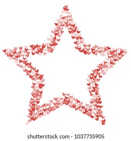 Heart red pattern which consists of isolated elements. Modern style with beautiful elements in heart red pattern. Can be used as print, wallpaper, cards, valentine cards, logo, background and etc.