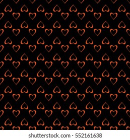 Heart red ribbon seamless pattern. Fashion graphic background design. Abstract texture. Colorful template for prints, textiles, wrapping, wallpaper, website etc. Vector illustration