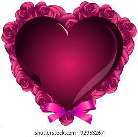 Heart with Red Roses
