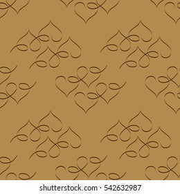 Heart red seamless pattern. Fashion graphic background design. Abstract texture. Colorful template for prints, textiles, wrapping, wallpaper, website etc. Vector illustration