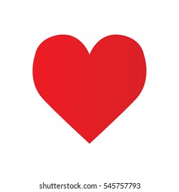 heart red signs on isolated