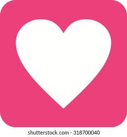 Heart, red, valentine icon vector image. Can also be used for shapes and geometry. Suitable for use on web apps, mobile apps and print media.