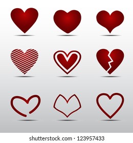Heart red vector