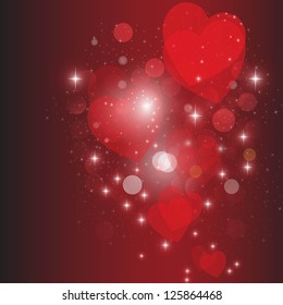 Heart red vector background