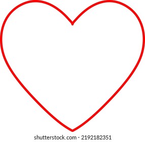 Heart - red vector icon illustration on white background..eps
