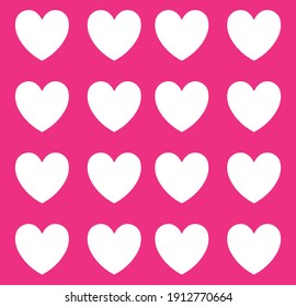Heart regular pattern. Geometric texture and background