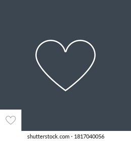 Heart Related Vector Line Icon. Drugs. Isolated on Black Background. Editable Stroke.