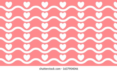 Heart Repeating Seamless Pattern Background for Valentine's Day Greeting Card.