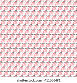 The heart represents love. pattern background
