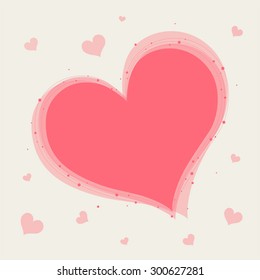 Heart retro background