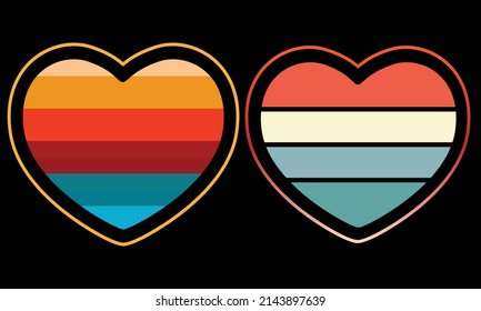 
Heart Retro Vintage Shape Valentines Day