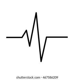 heart rhythm, ecg line vector symbol icon design. Beautiful illustration isolated on white background
