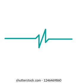 heart rhythm ekg .vector illustration isolated on white background.