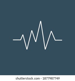 Illustration Herzrhythmus Flaches Design	