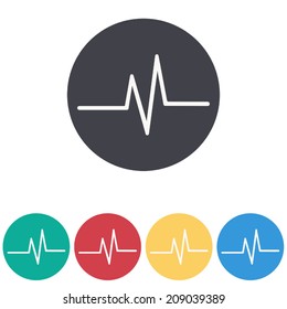heart rhythm icon ,ekg , vector illustration
