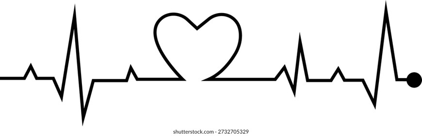 Ilustração De Vetor De Ícone De Ritmo Cardíaco Para Design De Cardiologia De Saúde Médica Com Símbolo De Linha De Pulso Em Iconografia De Monitoramento De Grupo De Coleção De Estilo Moderno.
