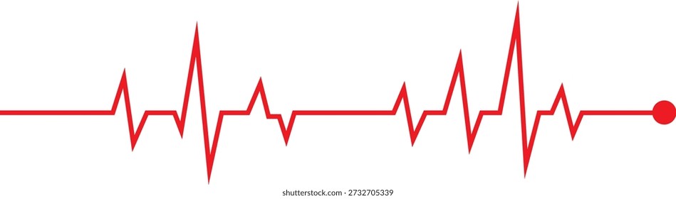 Herzrhythmus-Symbol Vektorgrafik für medizinisches kardiologisches Design mit Pulszeilensymbol in der modernen Stil-Kollektion Gruppenüberwachung Ikonographie.