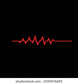  Heart rhythm line vector design to use in healthcare, healthy lifestyle, medicine, ekg, ecg concept illustration projects.