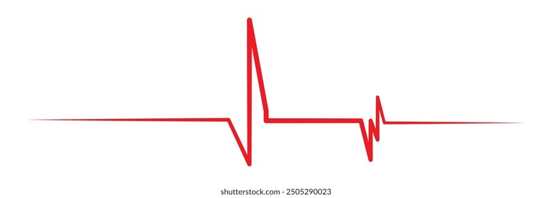 heart rhythm set, Electrocardiogram, ECG - EKG signal, Heart Beat pulse line concept design isolated on white background