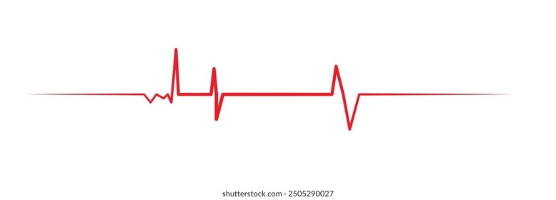 heart rhythm set, Electrocardiogram, ECG - EKG signal, Heart Beat pulse line concept design isolated on white background