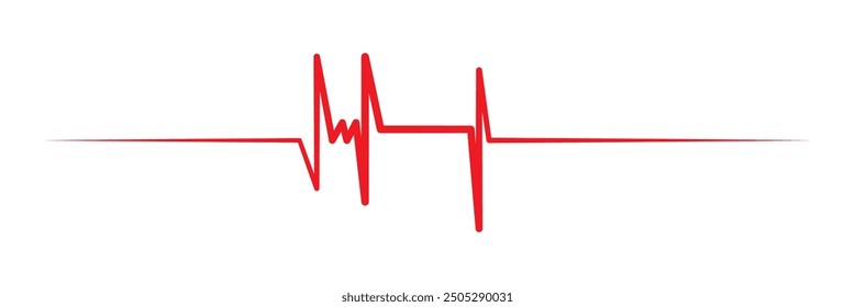 heart rhythm set, Electrocardiogram, ECG - EKG signal, Heart Beat pulse line concept design isolated on white background