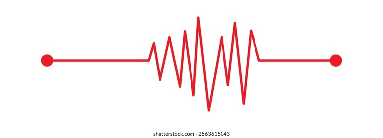 heart rhythm set , Electrocardiogram, ECG - EKG signal, Heart Beat pulse line concept design element isolated on transparent background, Concept of sport. Signs of rhythm in eps 10.