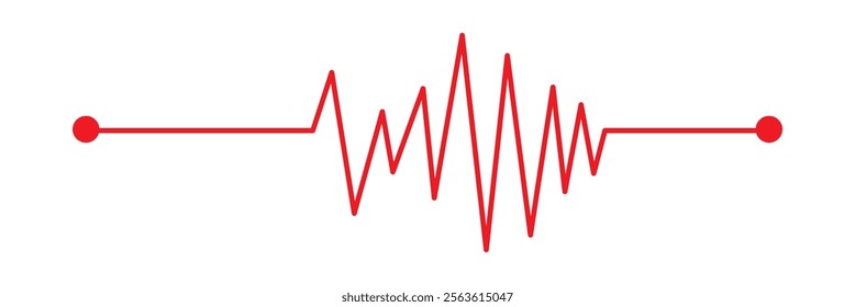 heart rhythm set , Electrocardiogram, ECG - EKG signal, Heart Beat pulse line concept design element isolated on transparent background, Concept of sport. Signs of rhythm in eps 10.