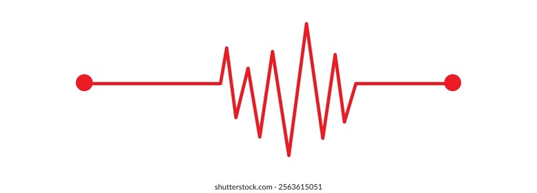 heart rhythm set , Electrocardiogram, ECG - EKG signal, Heart Beat pulse line concept design element isolated on transparent background, Concept of sport. Signs of rhythm in eps 10.