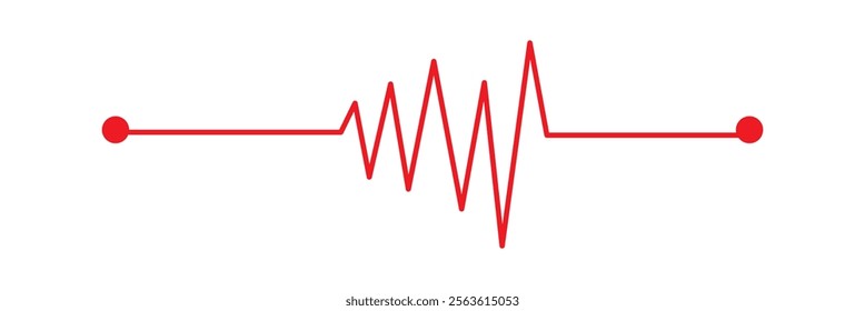 heart rhythm set , Electrocardiogram, ECG - EKG signal, Heart Beat pulse line concept design element isolated on transparent background, Concept of sport. Signs of rhythm in eps 10.