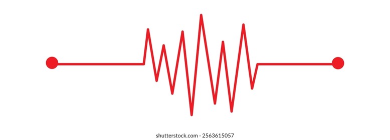 heart rhythm set , Electrocardiogram, ECG - EKG signal, Heart Beat pulse line concept design element isolated on transparent background, Concept of sport. Signs of rhythm in eps 10.