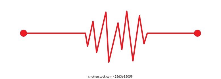 heart rhythm set , Electrocardiogram, ECG - EKG signal, Heart Beat pulse line concept design element isolated on transparent background, Concept of sport. Signs of rhythm in eps 10.