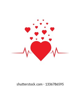 Heart rhythm showing table vector work