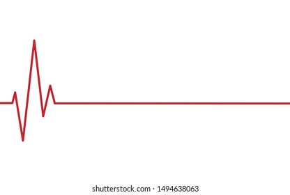 Heart rhythm vector design illustration isolated on white background