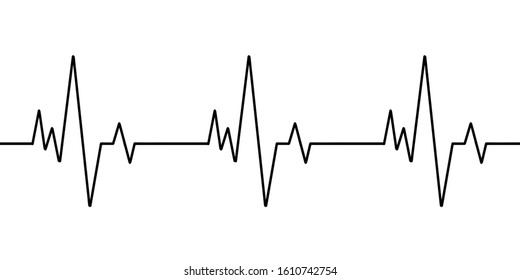 Heart rhythm vector illustration. Cardiogram.