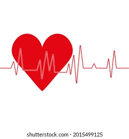 Heart rhythm vector illustration eps10