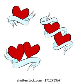 Heart with ribbon
